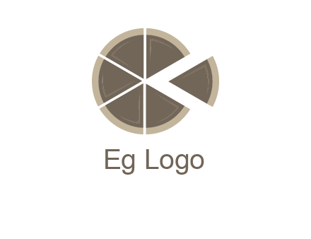pizza made of letter c logo