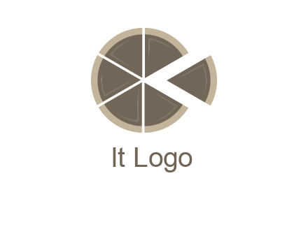 pizza made of letter c logo