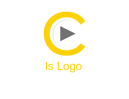 play button inside the letter c logo
