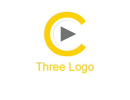 play button inside the letter c logo