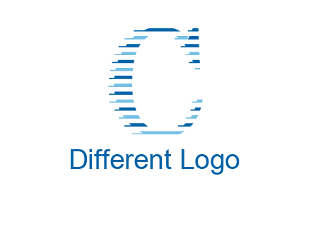 abstract pixelated letter C