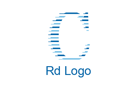 abstract pixelated letter C