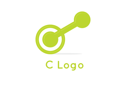 letter c inside circle with chemical bonds logo