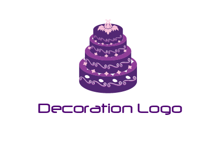 tiered layer wedding cake logo