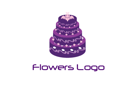 tiered layer wedding cake logo