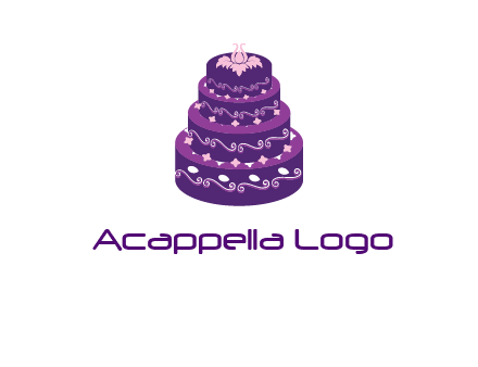 tiered layer wedding cake logo