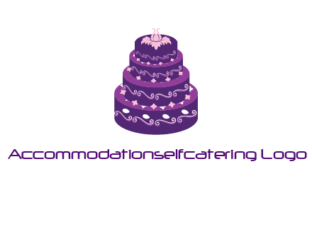 tiered layer wedding cake logo