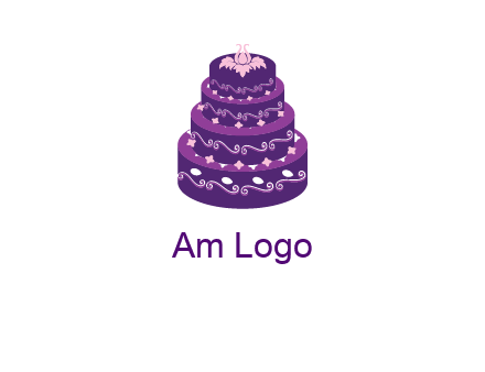 tiered layer wedding cake logo
