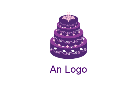 tiered layer wedding cake logo