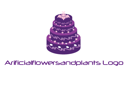 tiered layer wedding cake logo