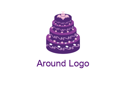 tiered layer wedding cake logo