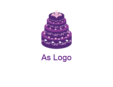 tiered layer wedding cake logo