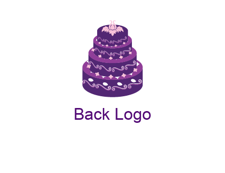 tiered layer wedding cake logo