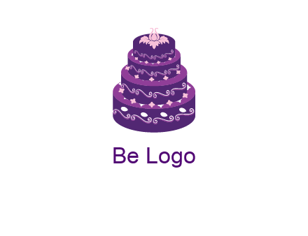 tiered layer wedding cake logo
