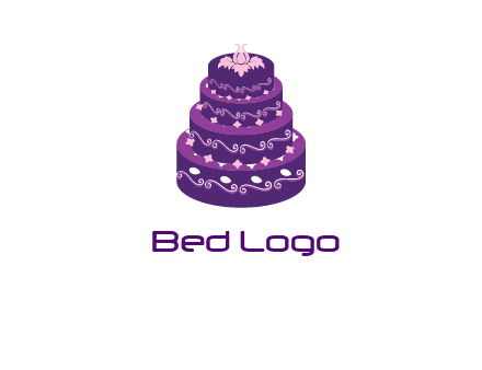 tiered layer wedding cake logo