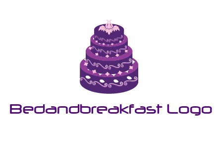 tiered layer wedding cake logo