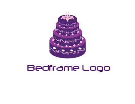 tiered layer wedding cake logo