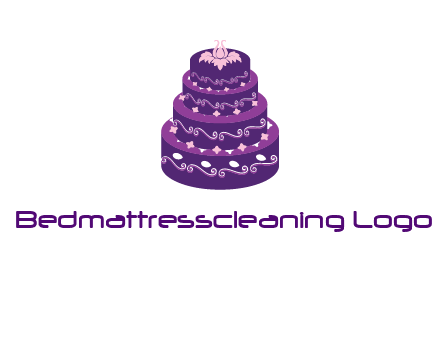 tiered layer wedding cake logo