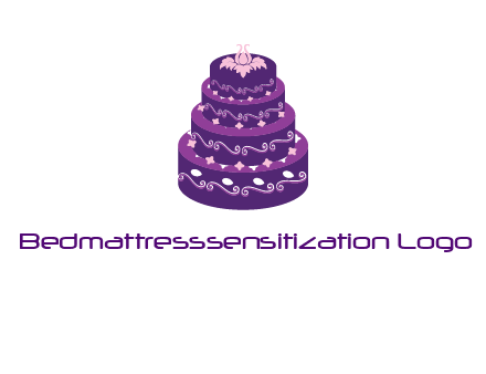 tiered layer wedding cake logo