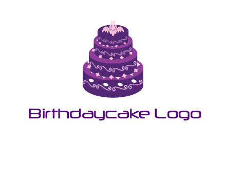 tiered layer wedding cake logo