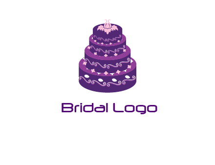 tiered layer wedding cake logo