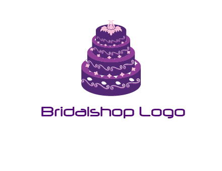 tiered layer wedding cake logo