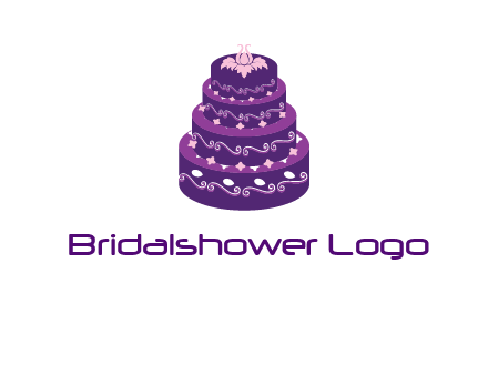 tiered layer wedding cake logo