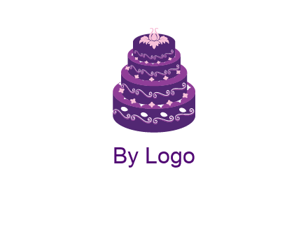 tiered layer wedding cake logo