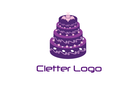 tiered layer wedding cake logo