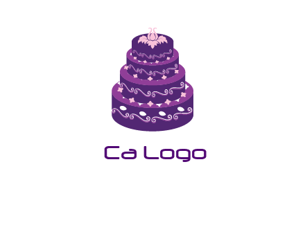 tiered layer wedding cake logo