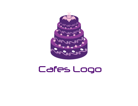 tiered layer wedding cake logo