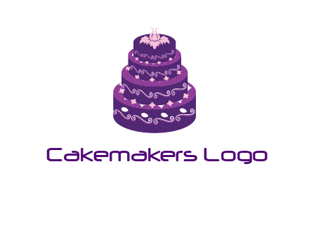 tiered layer wedding cake logo