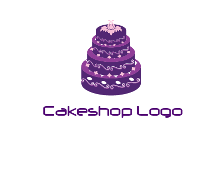 tiered layer wedding cake logo