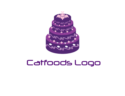 tiered layer wedding cake logo