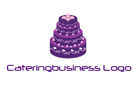 tiered layer wedding cake logo