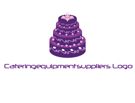 tiered layer wedding cake logo