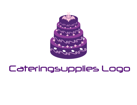 tiered layer wedding cake logo