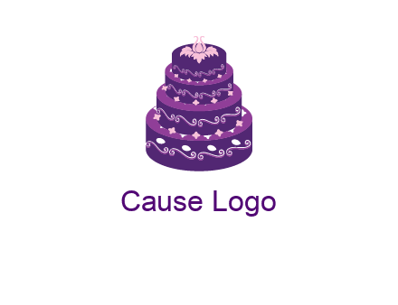 tiered layer wedding cake logo