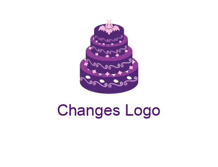 tiered layer wedding cake logo