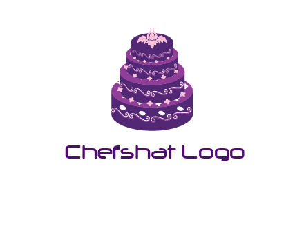 tiered layer wedding cake logo