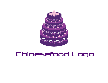 tiered layer wedding cake logo