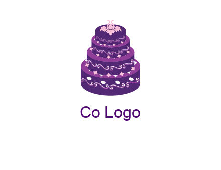 tiered layer wedding cake logo