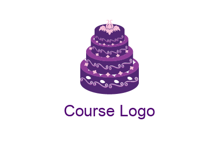 tiered layer wedding cake logo
