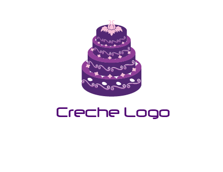 tiered layer wedding cake logo