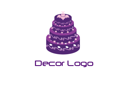 tiered layer wedding cake logo