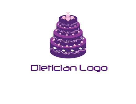 tiered layer wedding cake logo