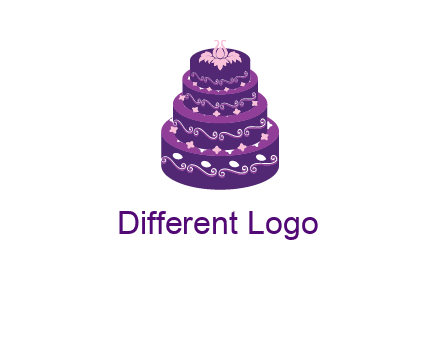 tiered layer wedding cake logo