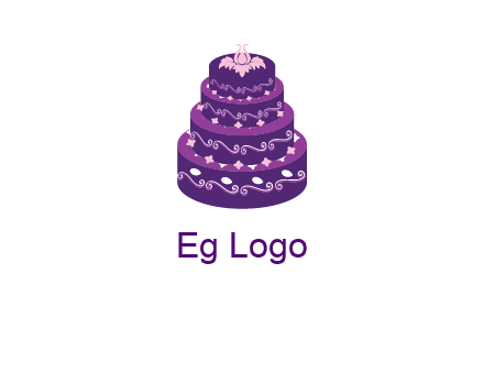 tiered layer wedding cake logo