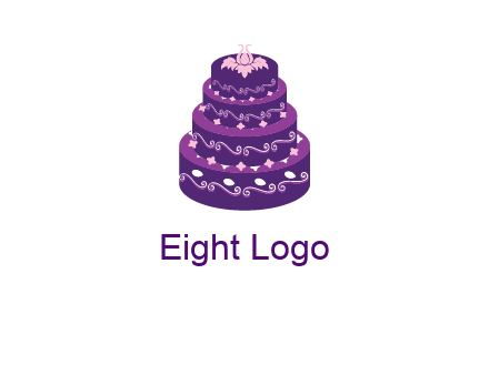 tiered layer wedding cake logo