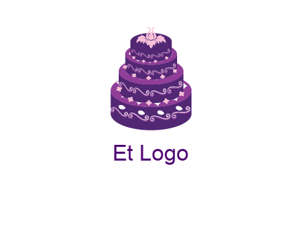 tiered layer wedding cake logo